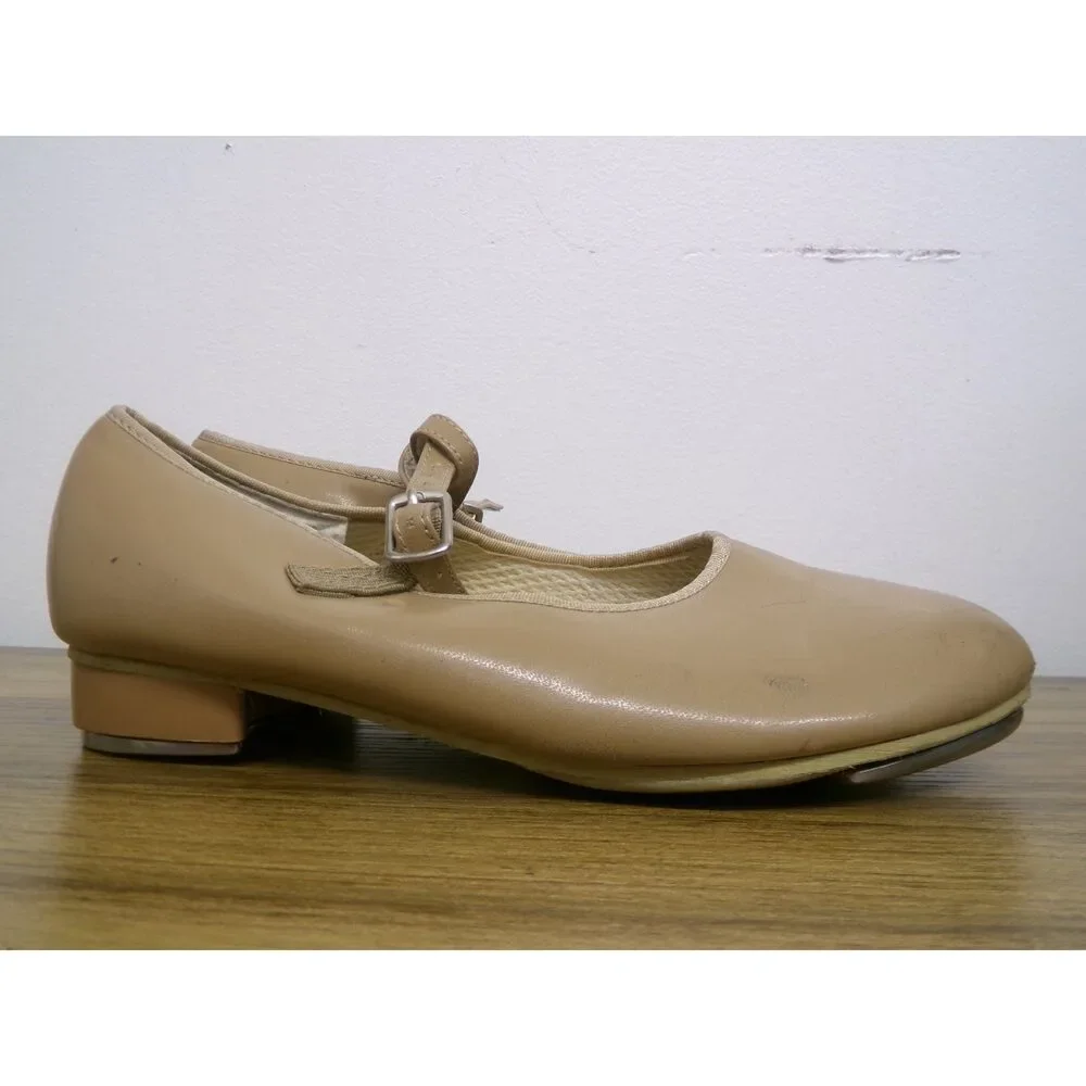 Pre-Owned Dance Tap Shoes Revolution Style 826 3M Child Mary Jane Buckle Tan